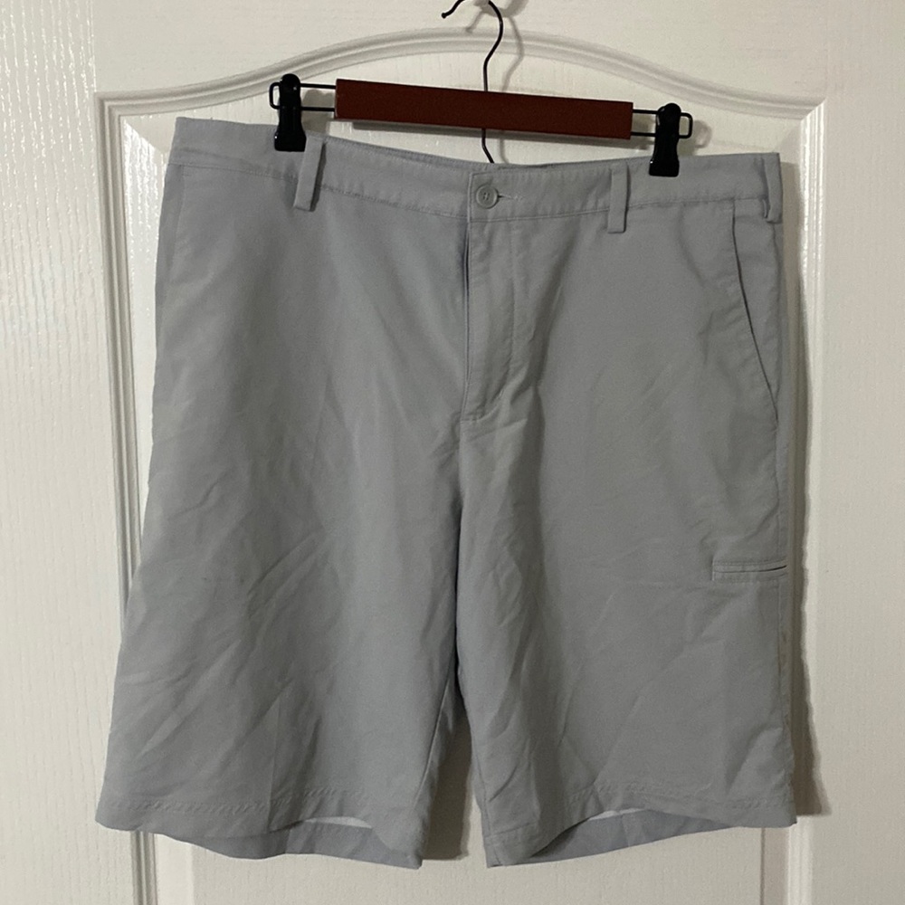 Adidas Mens Grey Golf Shorts Wicking Lightweight Material